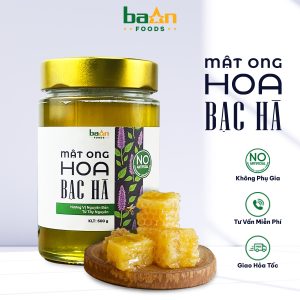 Mật Ong Hoa Bạc Hà Nguyên Chất Ba An Foods - 500g