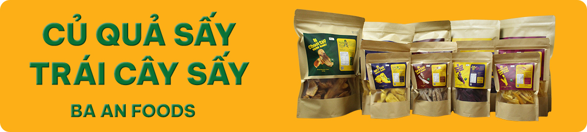 Banner Trái Cây Củ Quả Sấy Ba An Foods